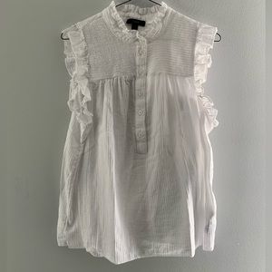 J.Crew White Slimmer Sleeveless Top